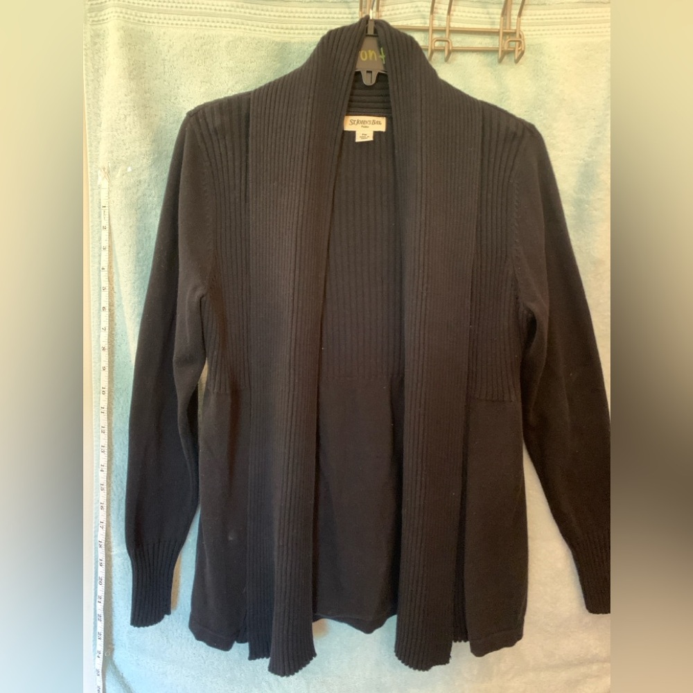 St. John's Bay Women's Dark Grey Open Front Cardigan